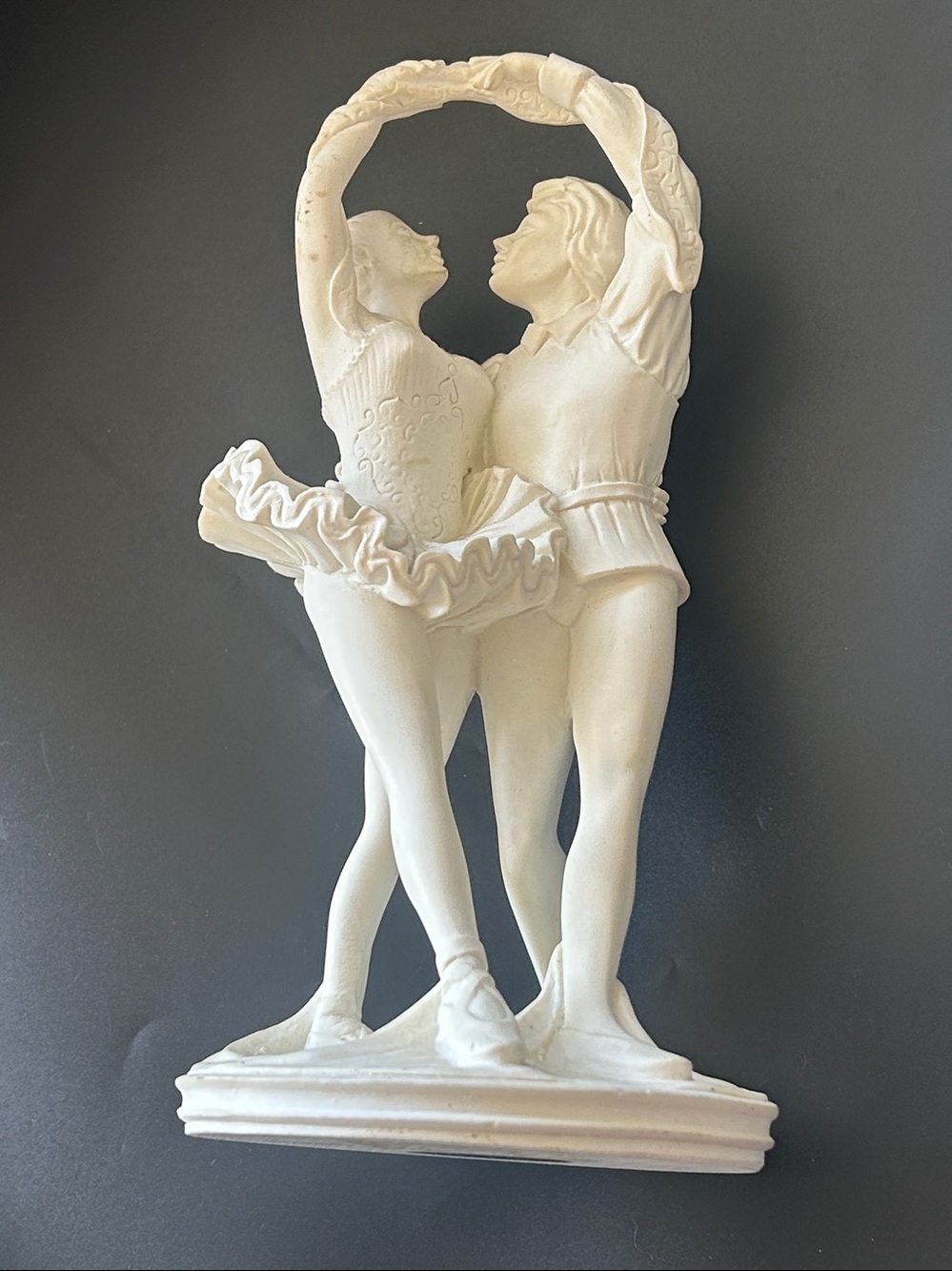 White Ballerina & Dancer Figurine Duo